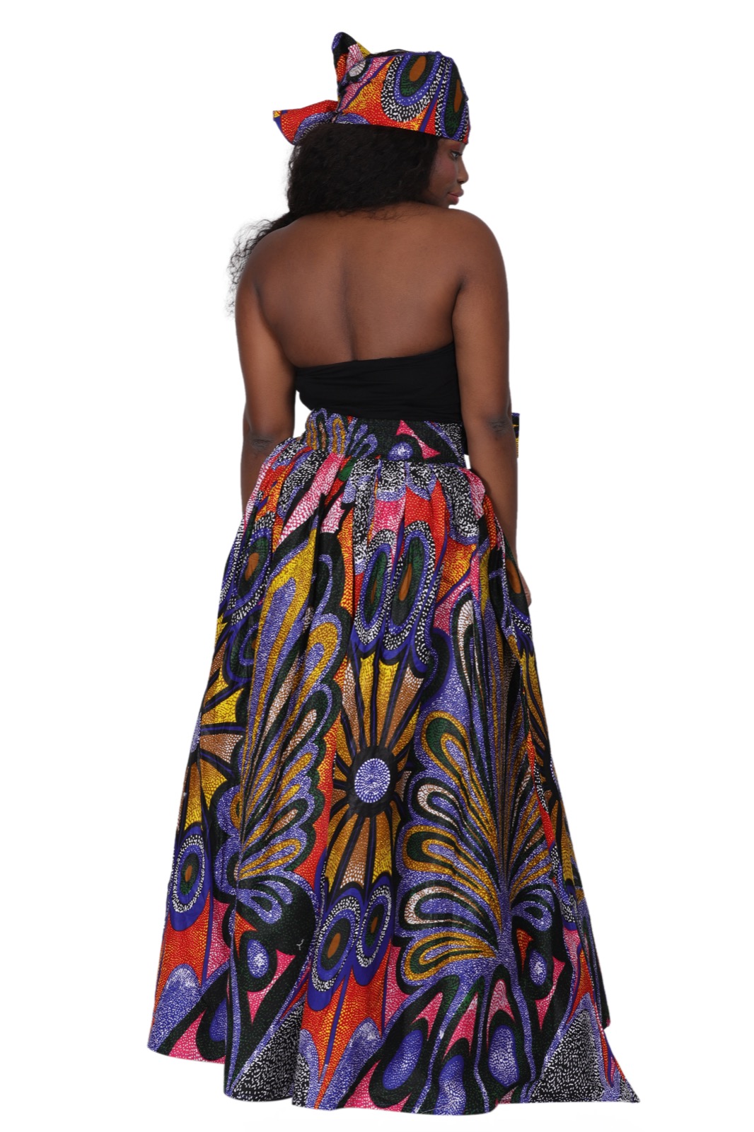 African blue and yellow skirt