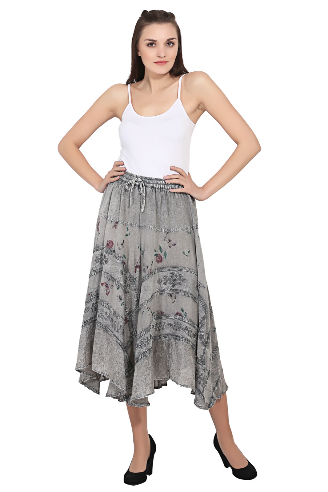 Acid wash skirt