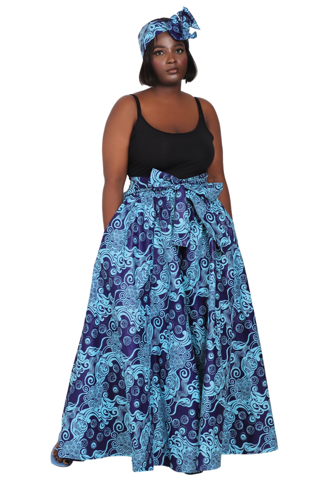 African blue skirt